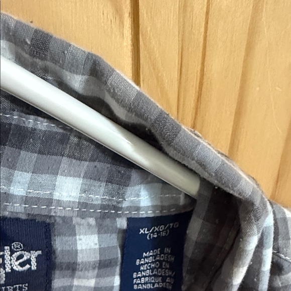 Wrangler Gray Two Tone Checkered Shirt - Picture 4 of 5